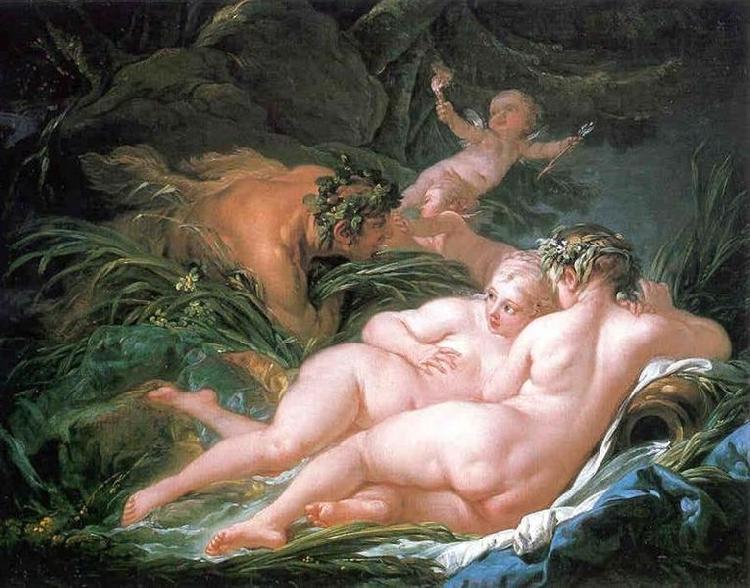 Francois Boucher Pan and Syrinx Sweden oil painting art